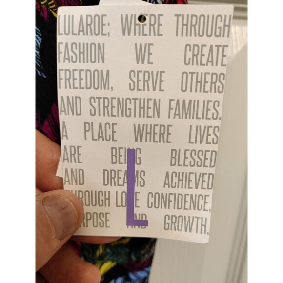 LuLaRoe CASSIE Feather Print Stretch Pencil Skirt, Size L Large NWT - Picture 8 of 8